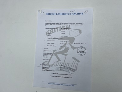 Lot 118 - 1966 Lambretta Li125 (225) SX200 Evocation