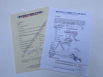 Lot 129 - 1961 Lambretta TV175 (225) series 2