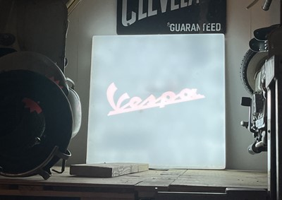Lot 125 - c.1995 Original Vespa dealers' illuminated showroom sign