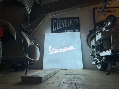 Lot 125 - c.1995 Original Vespa dealers' illuminated showroom sign