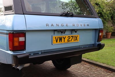 Lot 14 - 1981 Range Rover In Vogue Two-Door