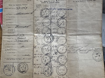 Lot 356 - 1923 Triumph SD