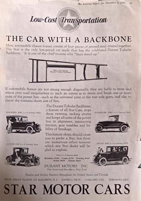 Lot 134 - 1923 Durant Star Model C Tourer