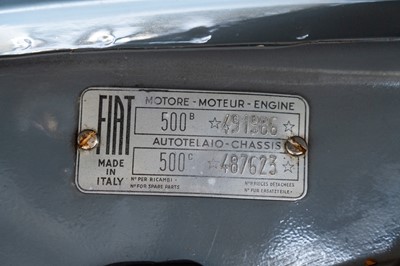 Lot 157 - 1954 Fiat 500C 'Topolino' Belvedere