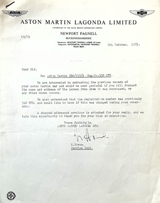 Lot 75 - 1962 Aston Martin DB4 'Series IV' Vantage