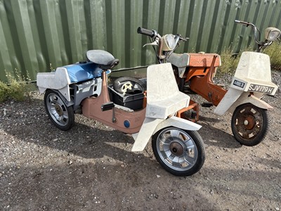 Lot 380 - Two 1970 and 1973 Ariel 3 50cc Mopeds