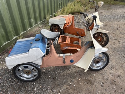 Lot 380 - Two 1970 and 1973 Ariel 3 50cc Mopeds