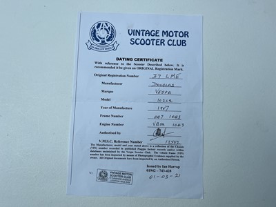 Lot 132 - 1957 Vespa Douglas 102L2