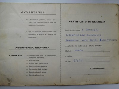 Lot 348 - 1975 Moto Morini 3½ Strada