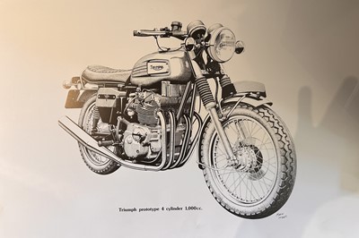 Lot 200 - Triumph Prototype 4 Cylinder 1000cc A1 Posters