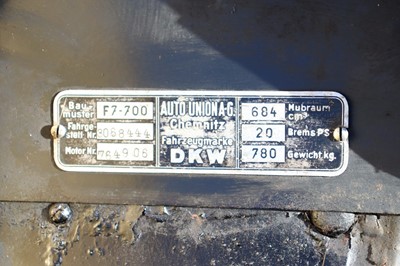 Lot 27 - 1937 DKW F7 Saloon Cabriolet