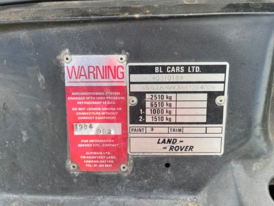 Lot 22 - 1982 Range Rover In Vogue Four-Door