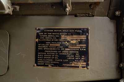 Lot 71 - 1942 White M16 Half-Track Multiple Gun Motor Carriage