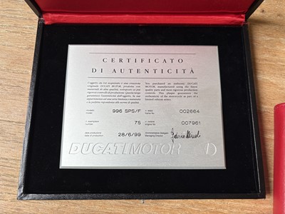 Lot 1999 Ducati 996 SPS/F