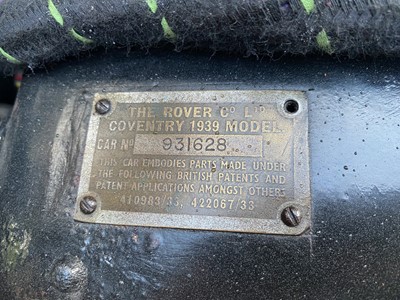 Lot 79 - 1939 Rover 14hp Tickford Three-Position Drophead Coupe