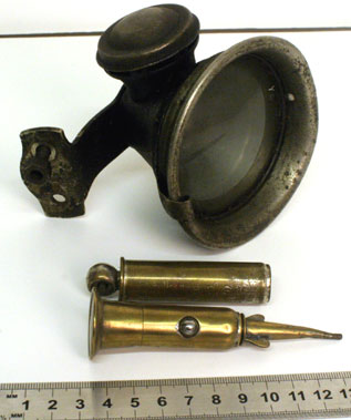 Lot 4 - Sidecar Lamp, Humber Oiler & Tyre Gauge