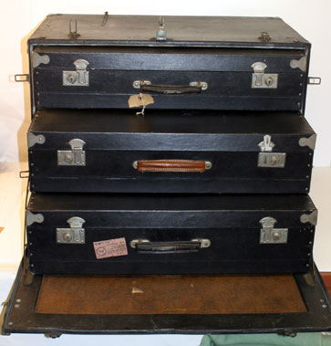 Lot 300 - Brexton Travelling Trunk With Fitted Suitcases
