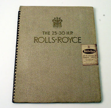 Lot 13 - 1935 Rolls-Royce 25-30 Sales Brochure