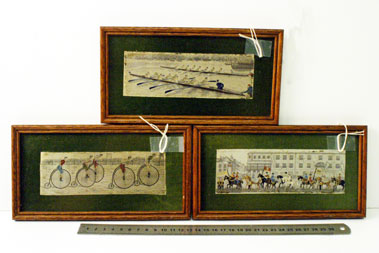 Lot 400 - Silk Embroidered Penny Farthing Race Picture