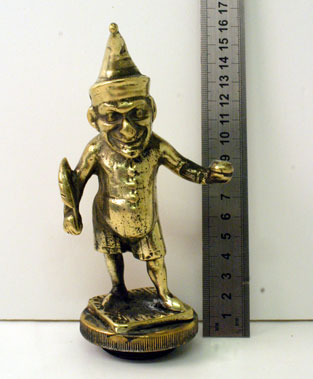 Lot 312 - Brass Mr Punch Character Accessory Mascot