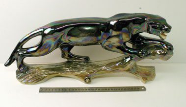 Lot 222 - Porcelain Jaguar Display Piece