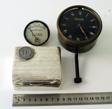 Lot 313 - Lucas Ammeter, Jaeger Car Clock & Other
