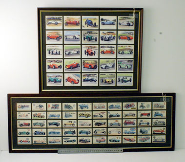 Lot 229 - Two Sets Of Framed Car Collectors Cards