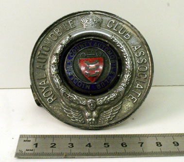 Lot 333 - Middlesex County Automobile Club Rac Associate B Adge