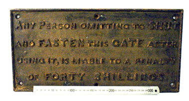 Lot 407 - Cast Iron Railway Gate Sign