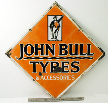 Lot 812 - John Bull Tyres Enamel Garage Sign
