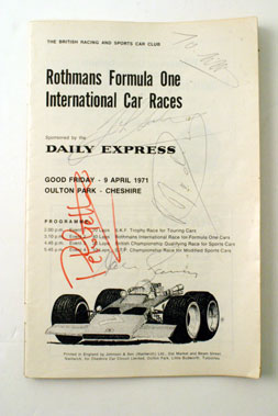 Lot 619 - Signed 1971 Daily Express International F1 Race Programme