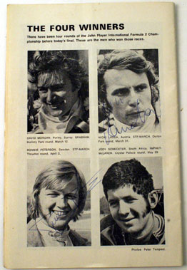 Lot 621 - 1972 Oulton Park F2 Championship Signed Programm E