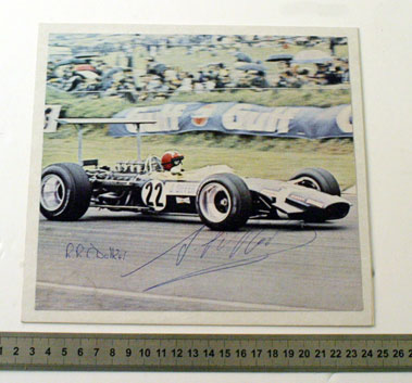 Lot 622 - Siffert/Rob Walker Signed Lotus Photograph