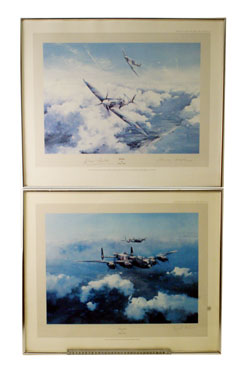 Lot 409 - Two Signed First Edition Aircraft Prints By Robe Rt Taylor