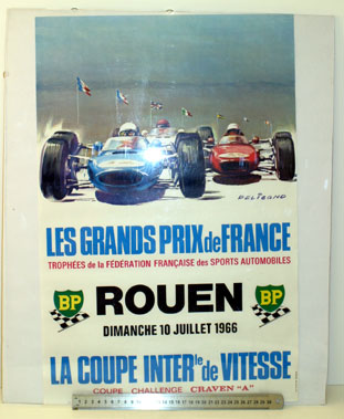 Lot 500 - Rouen Grand Prix 1966 Original Poster