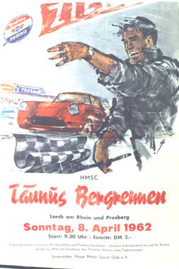 Lot 503 - 1962 Taunus Bergrennen Original Advertising Post Er