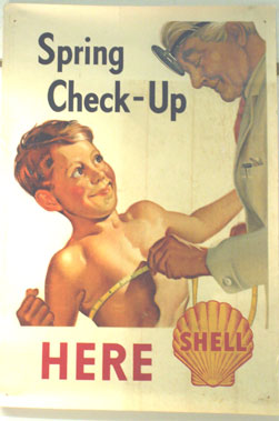 Lot 504 - Shell Spring Check Up Here Advertising Poster