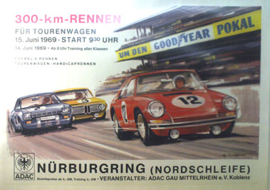 Lot 508 - 1969 300 Km Rennen Saloon Car Race Poster