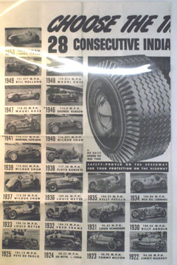 Lot 510 - 1951 Firestone Indianapolis 500 Successes Poster