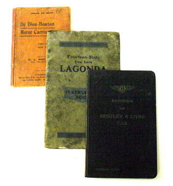 Lot 11 - Pre-War Bentley, Lagonda & De Dion Handbooks