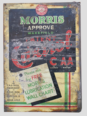 Lot 804 - Morris/Castrol And Redex Tinplate Garage Signs