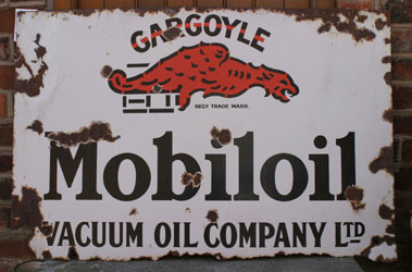 Lot 805 - Mobiloil Gargoyle Enamel Garage Sign