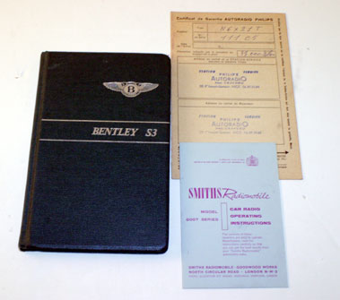 Lot 36 - Bentley S3 Owners Handbook