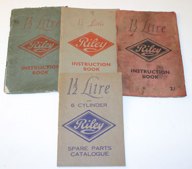 Lot 57 - Riley 1.5 Litre Handbooks & Spare Parts List
