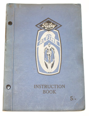 Lot 64 - Riley Alpine 6 Instruction Book
