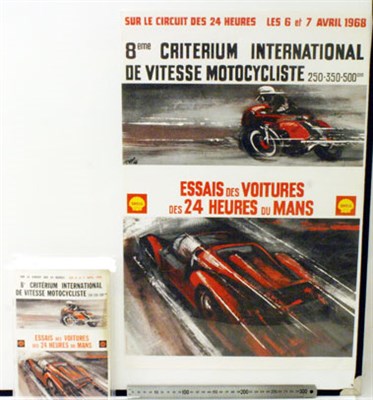 Lot 515 - Le Mans 1968 Practice Event Poster & Programme
