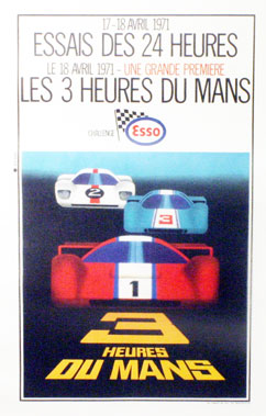 Lot 517 - Le Mans 24hrs Practice Event Poster