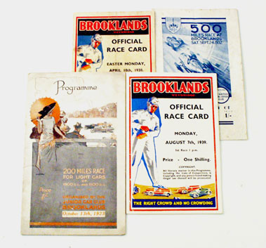 Lot 84 - Pre-War Brooklands Race Programmes