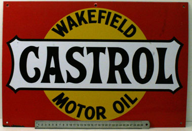Lot 823 - Wakefield Castrol Enamel Garage Sign