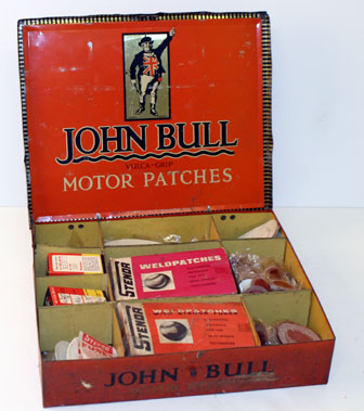 Lot 825 - John Bull Motor Patches Storage Tin
